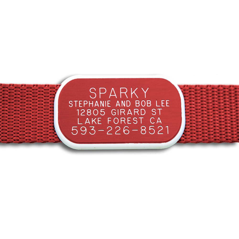 Plastic Collar Tag - Rectangle, - Lucky Pet
